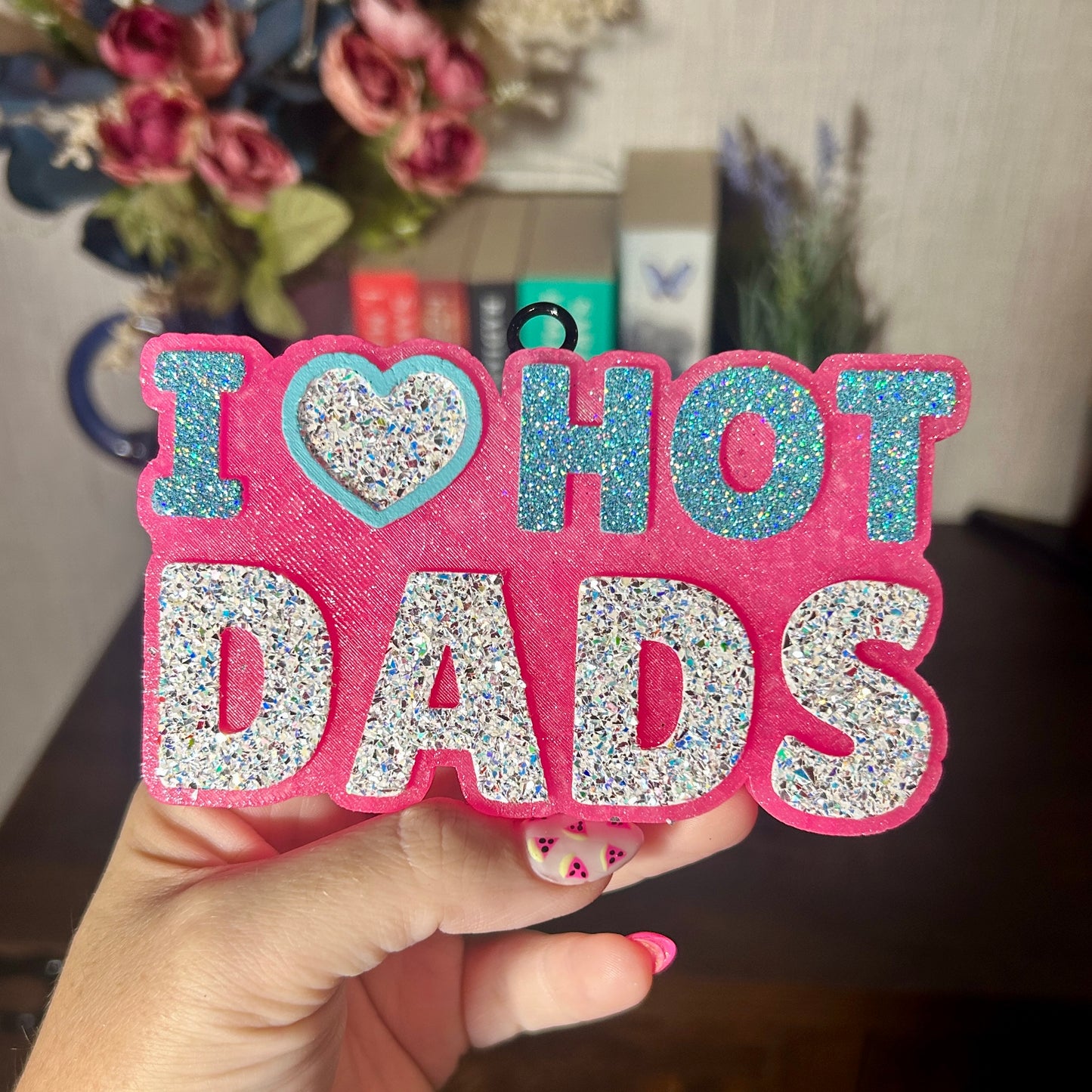 I Love Hot Dads Freshie - Fragrance: Pineapple Sunrise