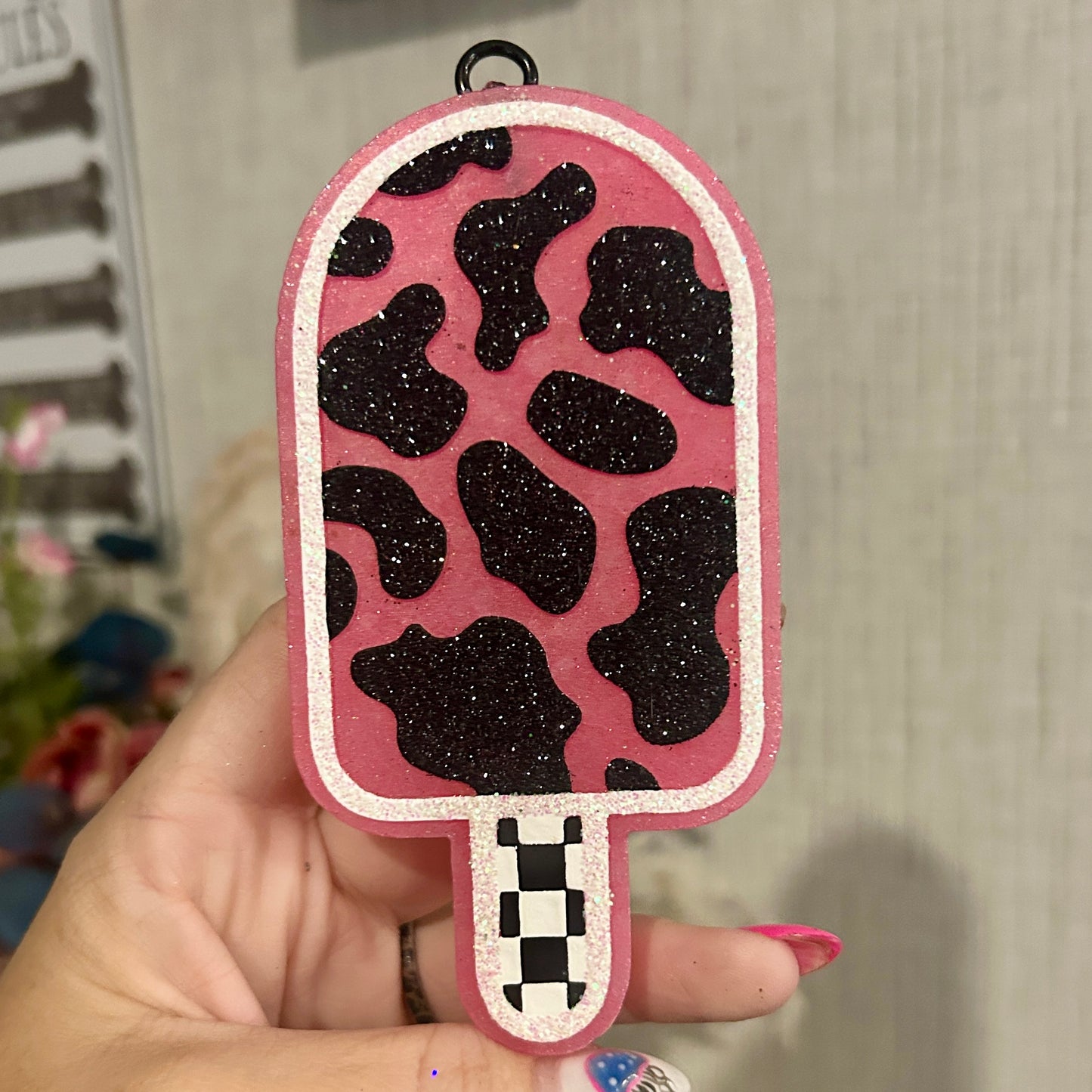 Cow Print Popsicle Freshie - Fragrance: Volcano