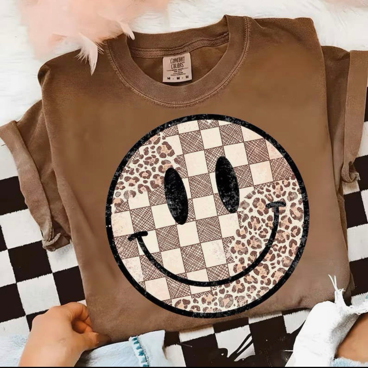 Checkered Leopard Smiley - Pre-orders