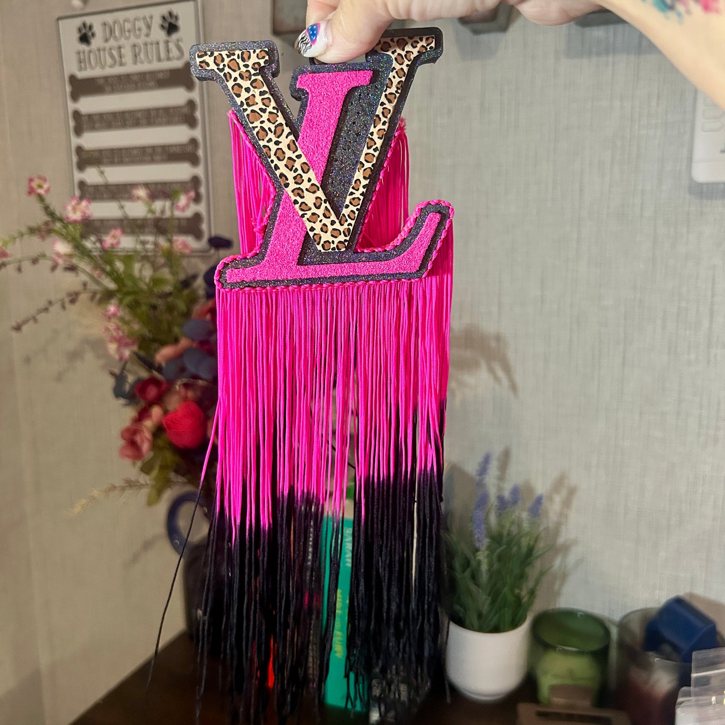 LV w/ Fringe Freshie - Fragrance: Pink Sands