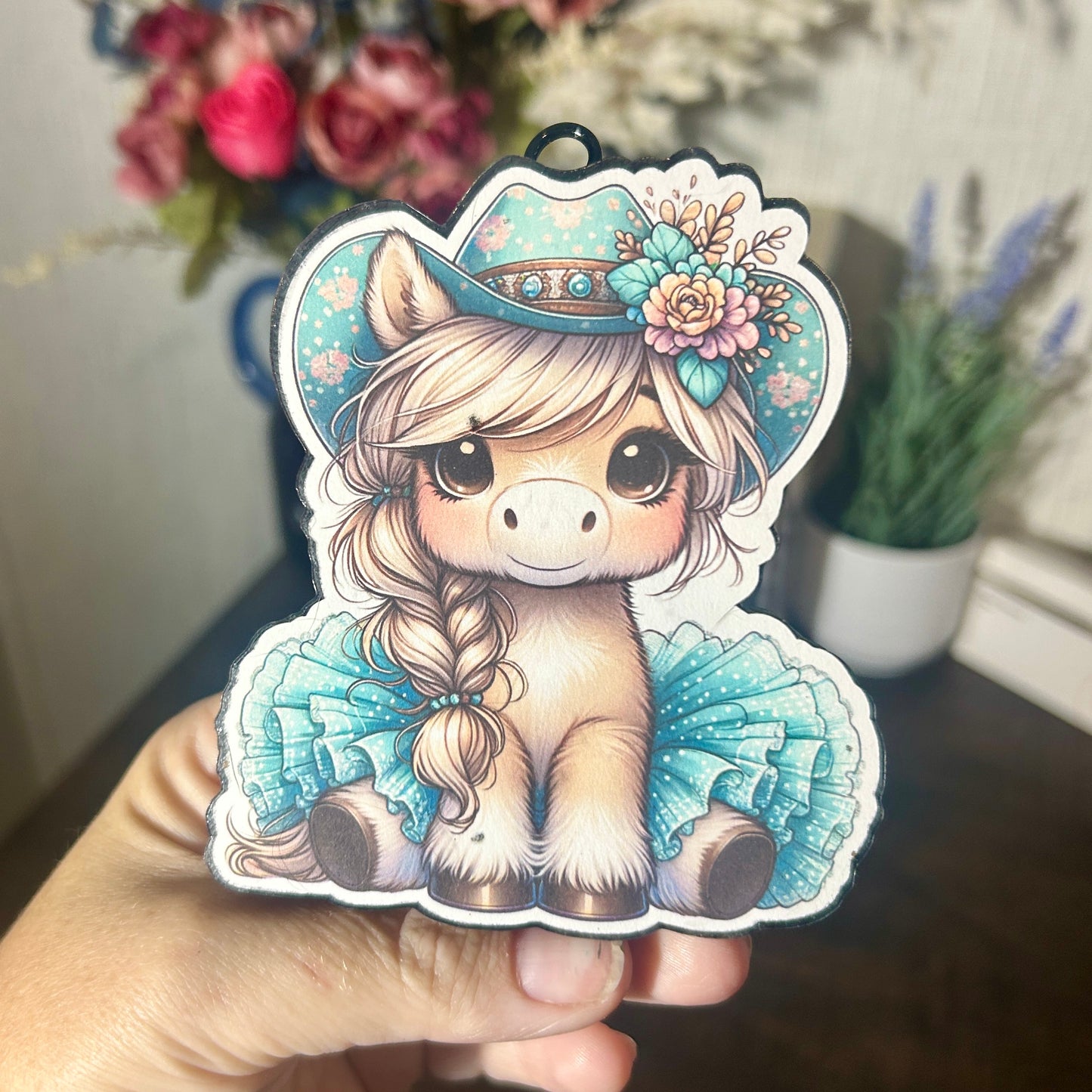 Turquoise Pony Freshie - Fragrance: Iced Vanilla Woods