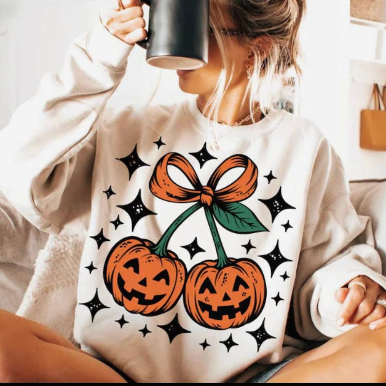 Pumpkin Bow Crewneck - Pre-order