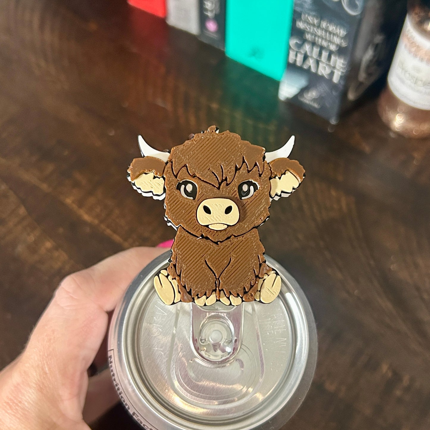 Nail Saver Pop Tab Keychain - Highland Cow