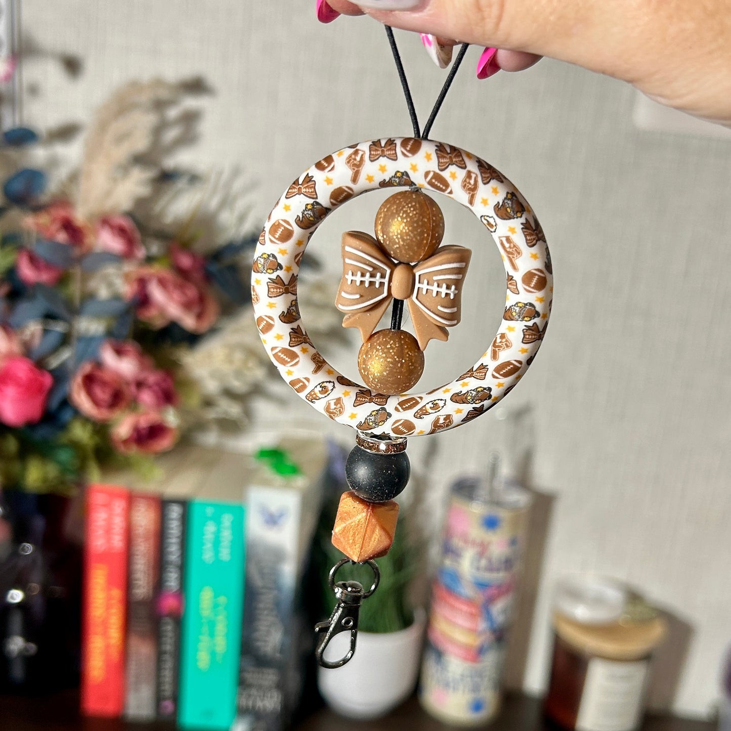 Football Bow Freshie Hanger