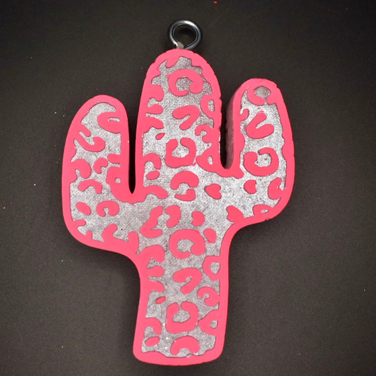 Leopard Print Cactus Freshie Design