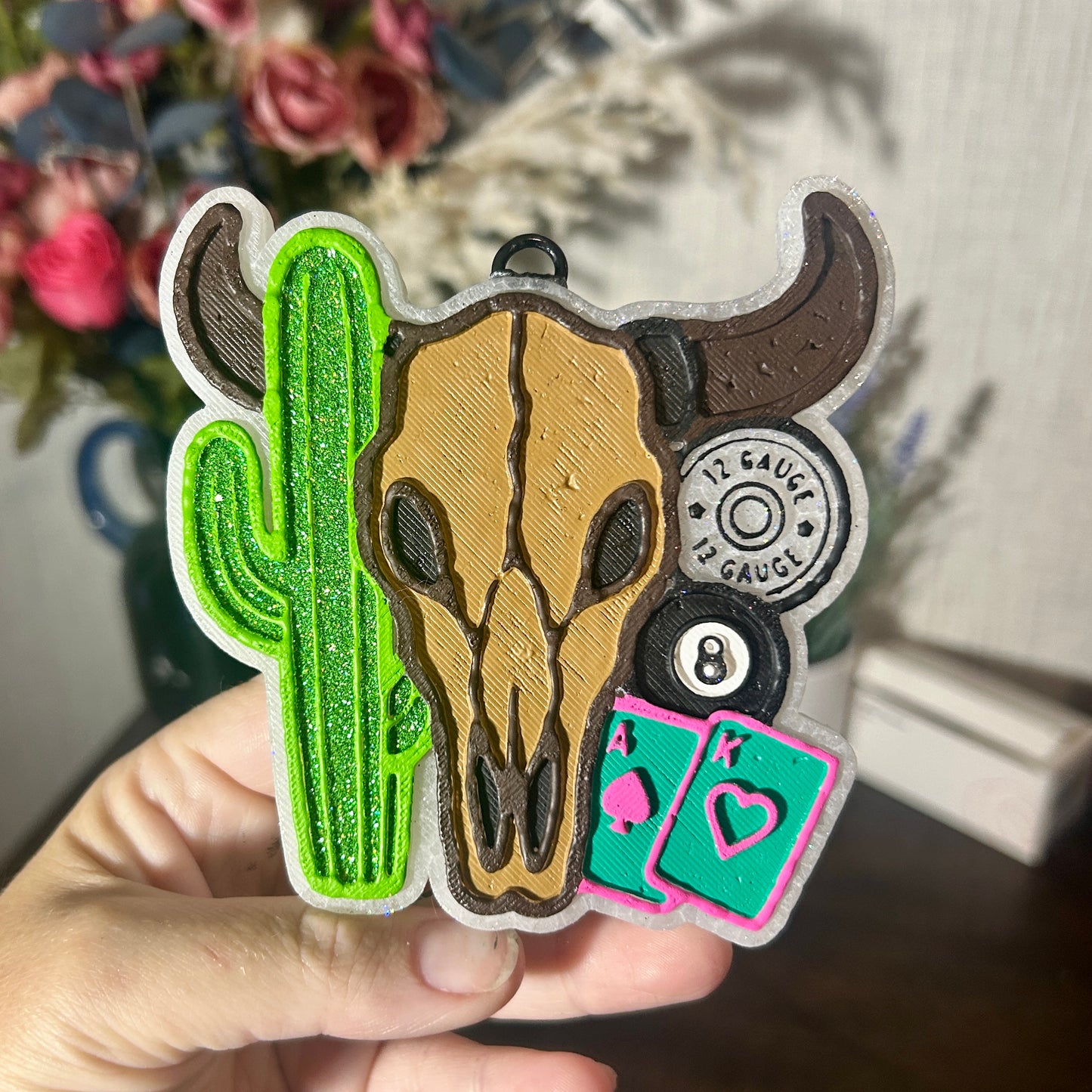 12 Gauge Bull Skull Freshie Design
