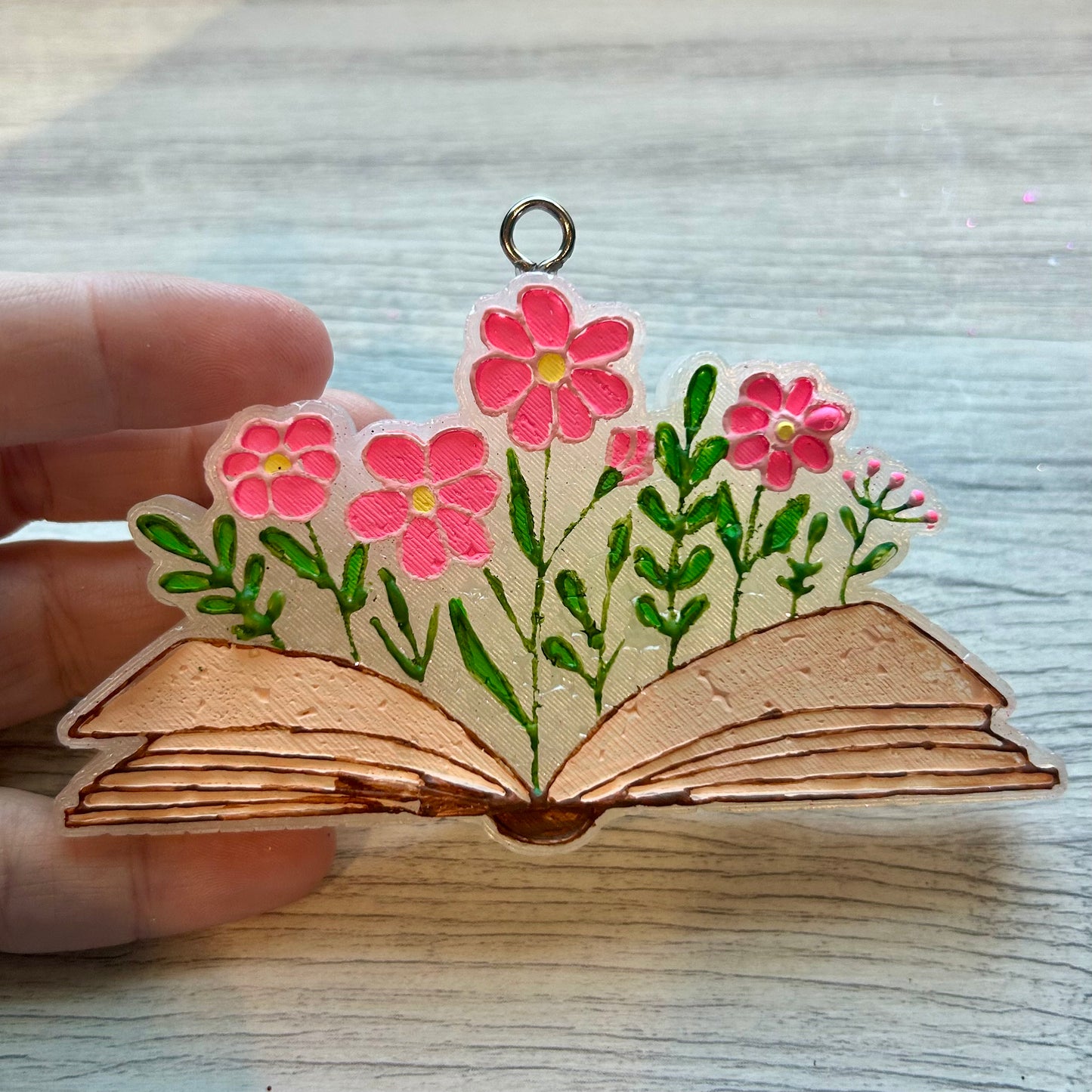 Open Book Flower Garden Freshie Design