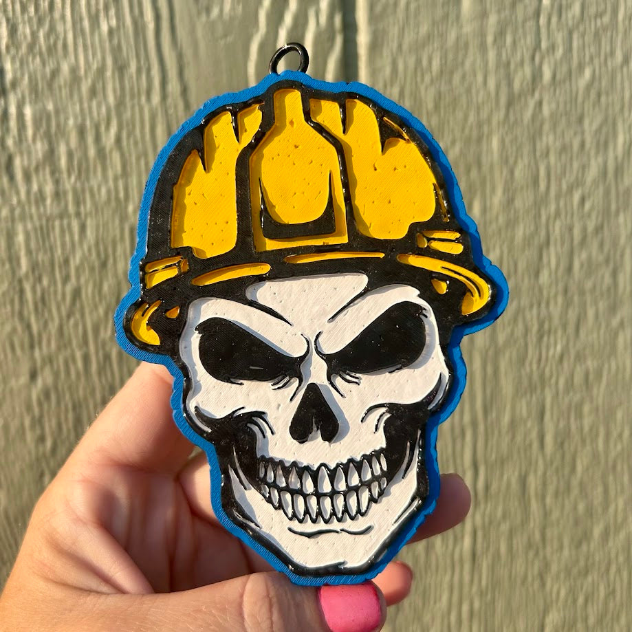 Skull with Hard Hat Design
