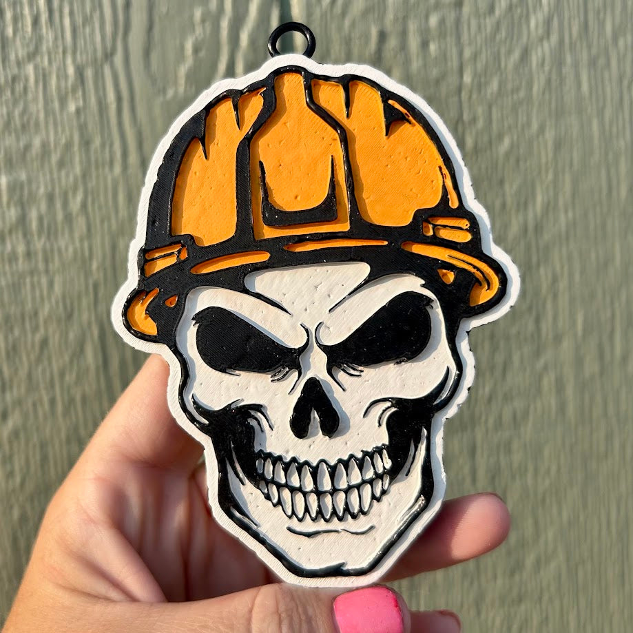 Skull with Hard Hat Design