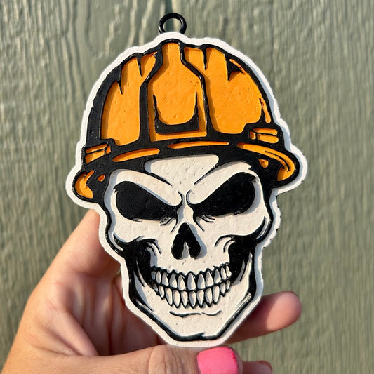 Skull with Hard Hat Design