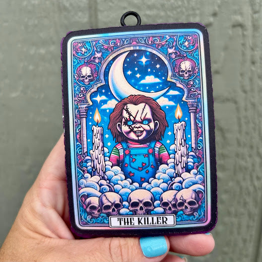 The Killer Chuckie Doll Tarot Card Freshie - Fragrance: Strawberry Leather