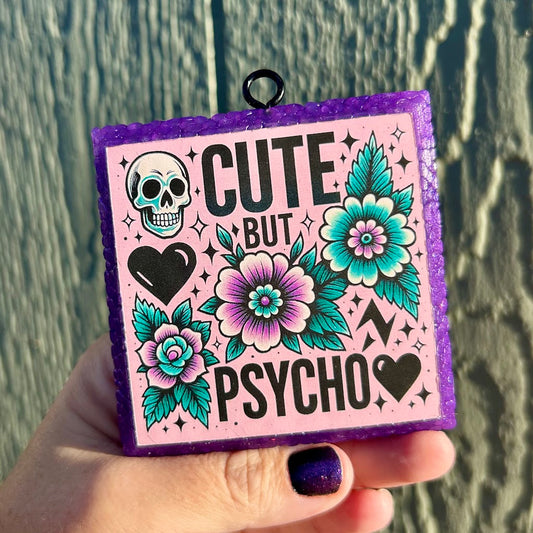 Cute but Psycho Square Freshie - Fragrance: Pumpkin Spice Latte