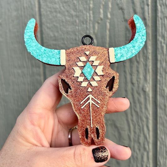 Bull Skull Freshie - Fragrance: Caramel Whipped Coffee