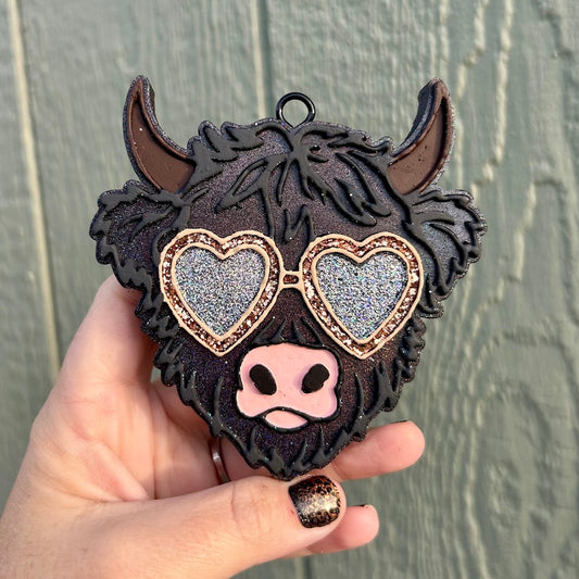Buffalo with Glasses Freshie - Fragrance: Pumpkin Pecan Waffles