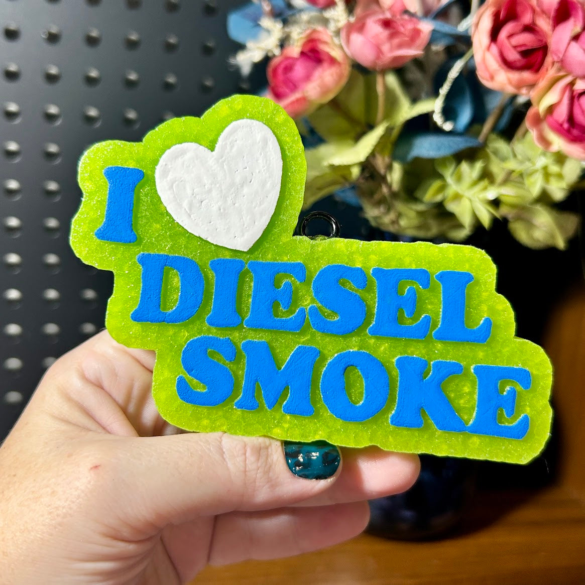 I Love Diesel Smoke Freshie - Fragrance: Mahogany Teakwood