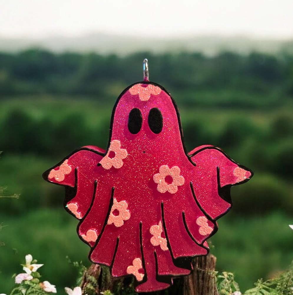 Floral Ghost Freshie Design