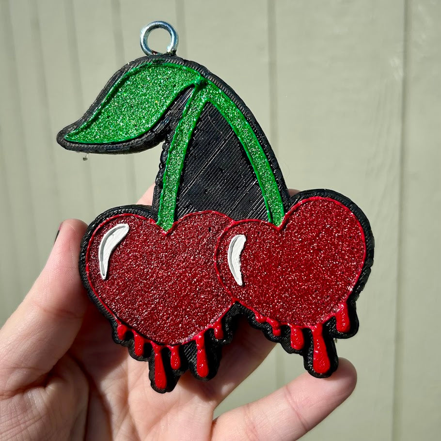 Heart Cherries Freshie Design
