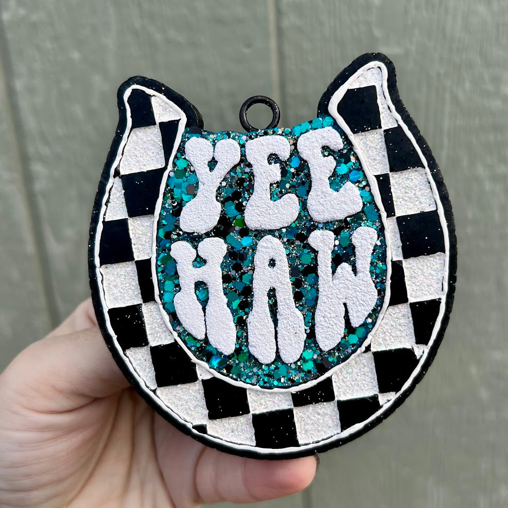 Yee Haw Horseshoe Freshie Design