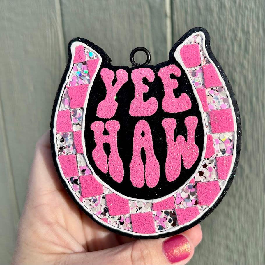 Yee Haw Horseshoe Freshie Design
