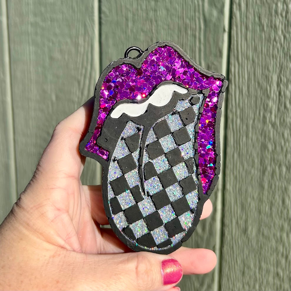 Checkered Tounge Freshie Design