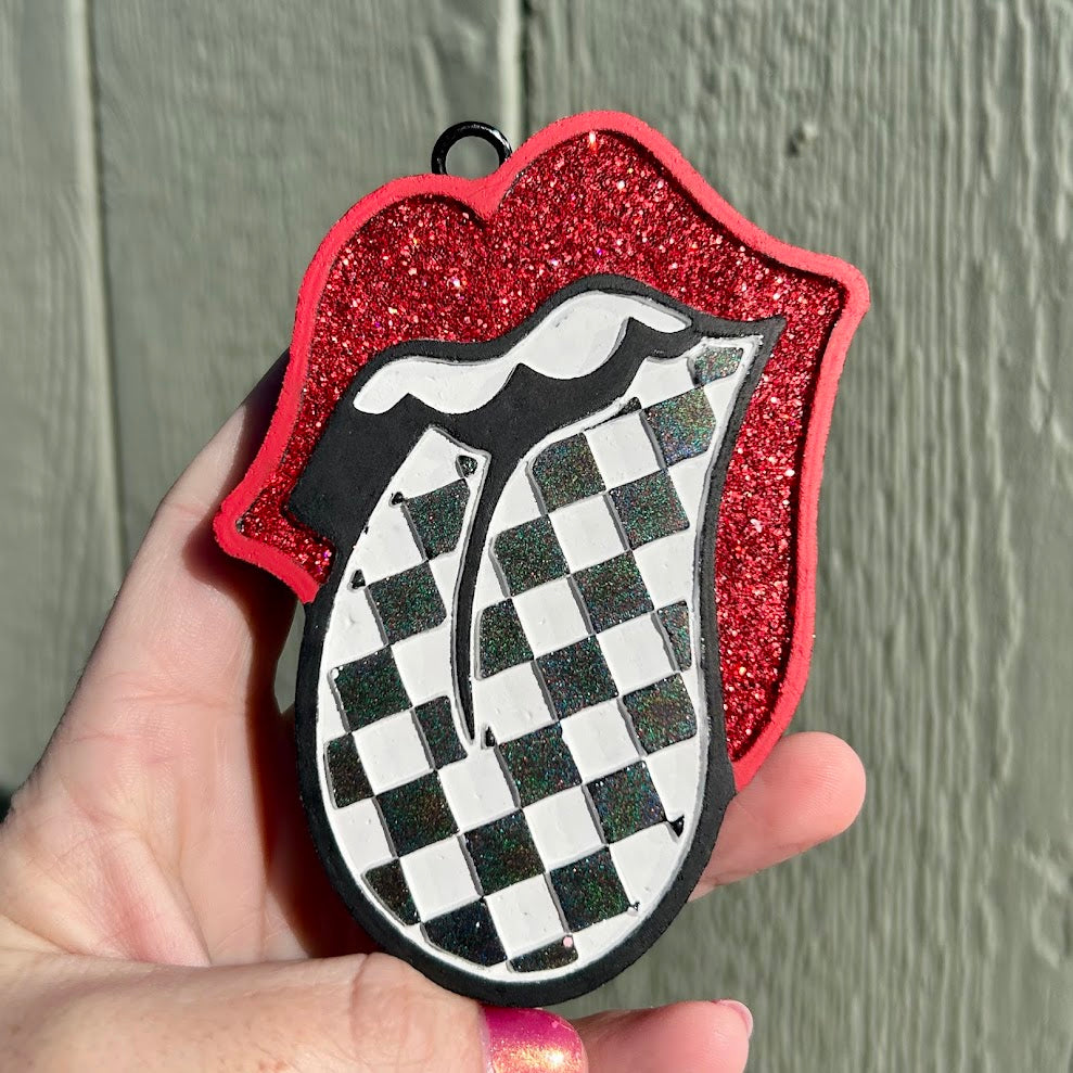 Checkered Tounge Freshie Design