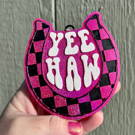 Yee Haw Horseshoe Freshie Design