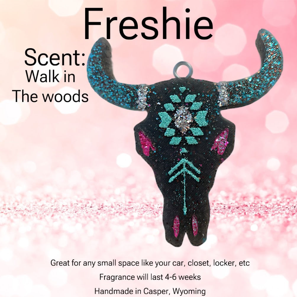 Aztec Bull Skull Freshie Design