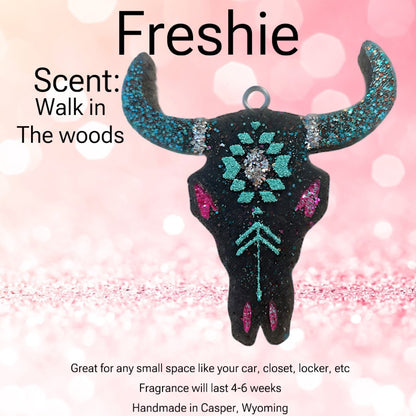 Aztec Bull Skull Freshie Design