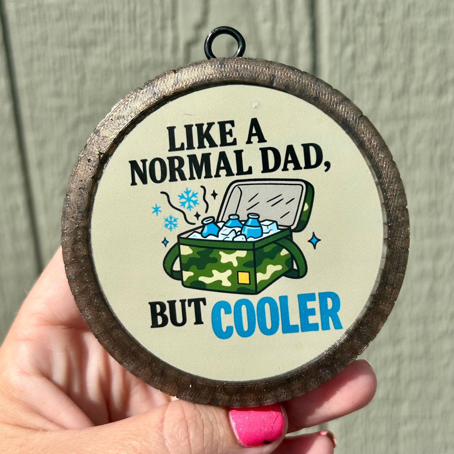 Cooler Dad Round Freshie - Fragrance: Atomic Cherry