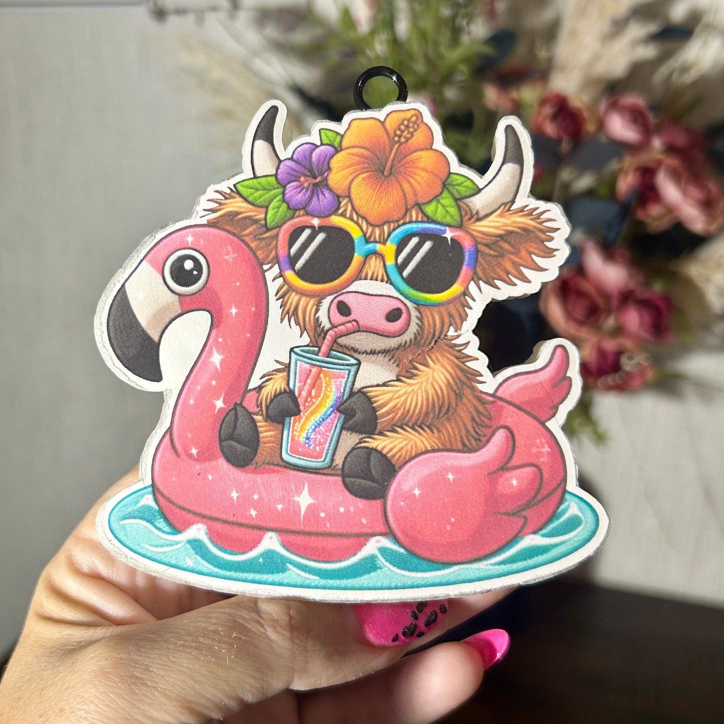 Highland Cow Floatie  Freshie Design