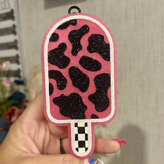 Cow Print Popsicle Freshie - Fragrance: Volcano