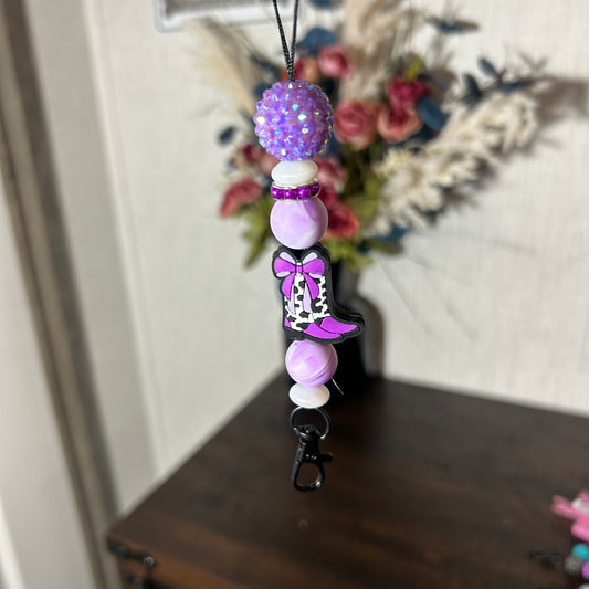 Purple Cowboy Boot Freshie Hanger