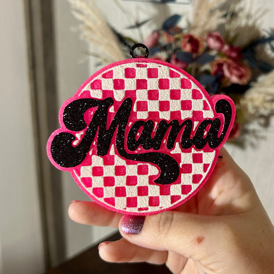 Checkered Mama Freshie - Fragrance: Aloha Paradise