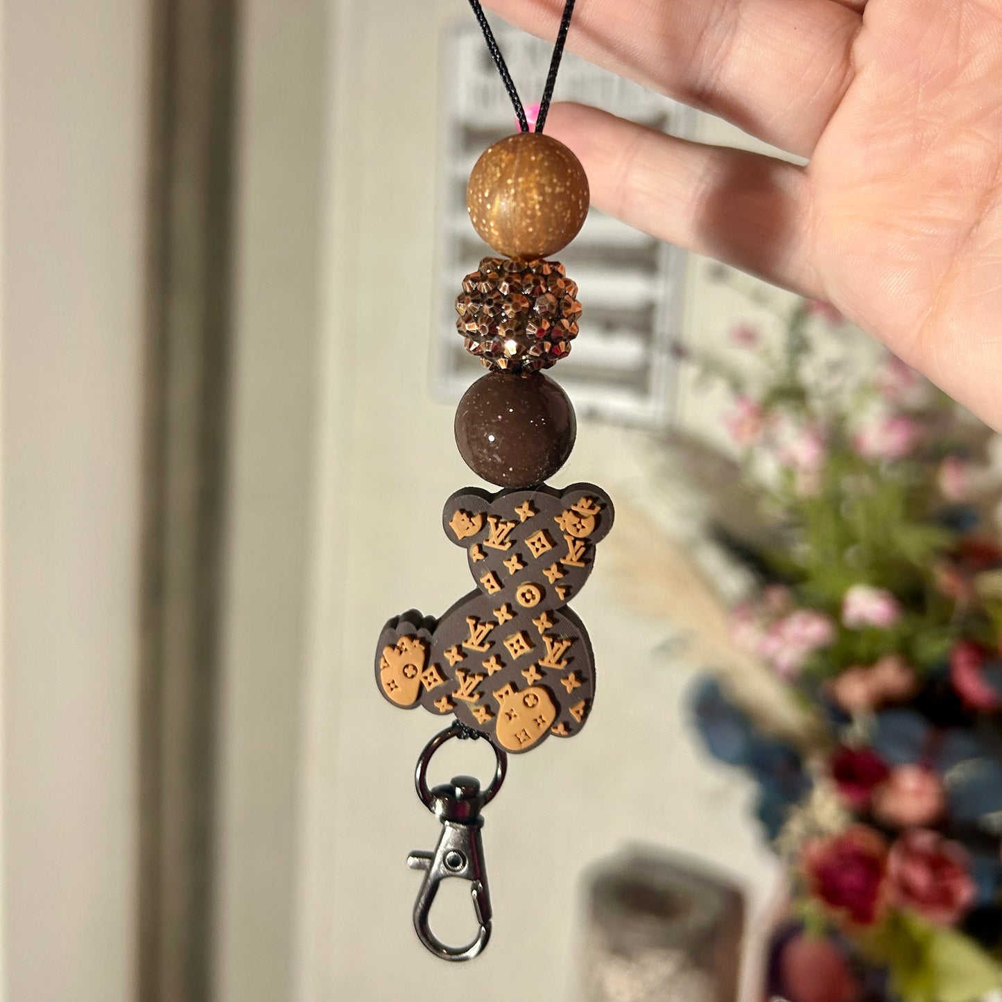 LV Brown Bear Freshie Hanger