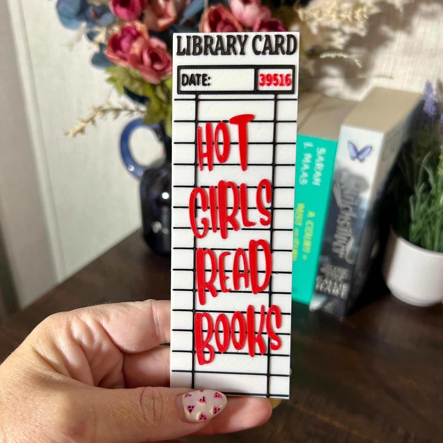 Hot Girls Read Bookmark - Red Letters