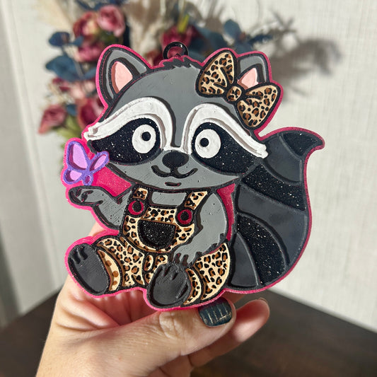Raccoon & Butterfly Freshie Design