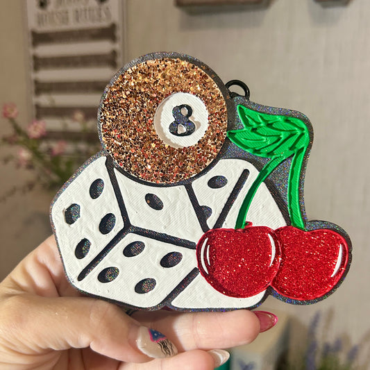 Dice & Cherry Freshie Design
