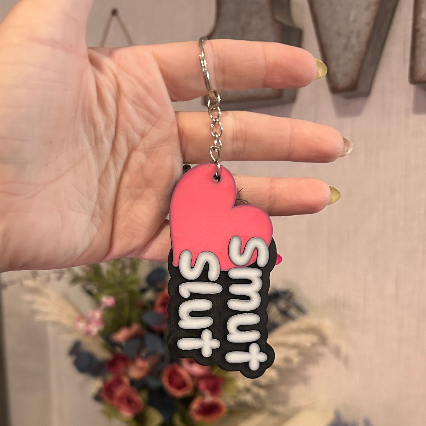 SMUT Slut Keychain