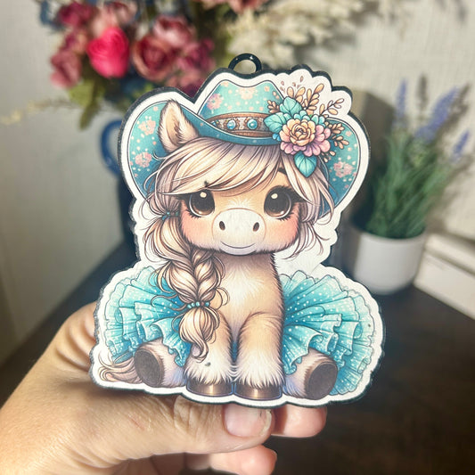 Turquoise Pony Freshie - Fragrance: Iced Vanilla Woods