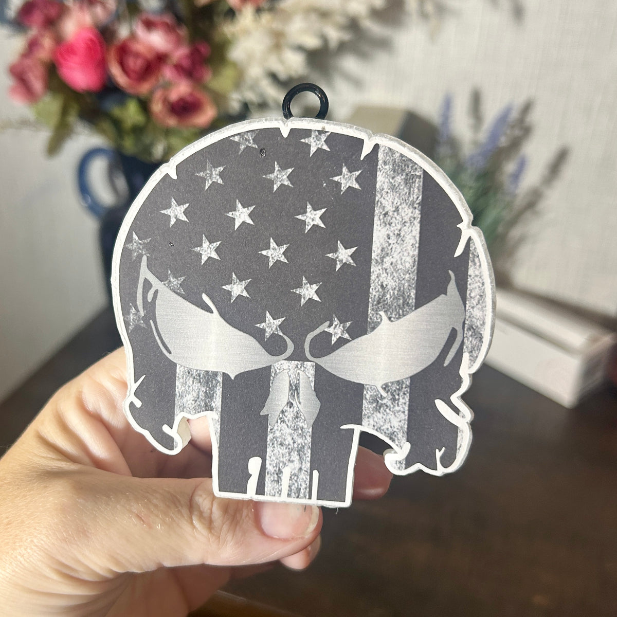 Punisher Skull Freshie - Fragrance: Black Ice
