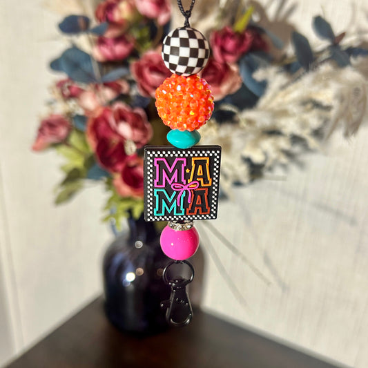 Square Checkered MAMA  Freshie Hanger