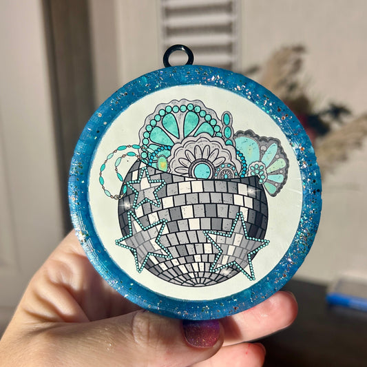 Disco Ball Round Freshie - Fragrance: Aloha Paradise