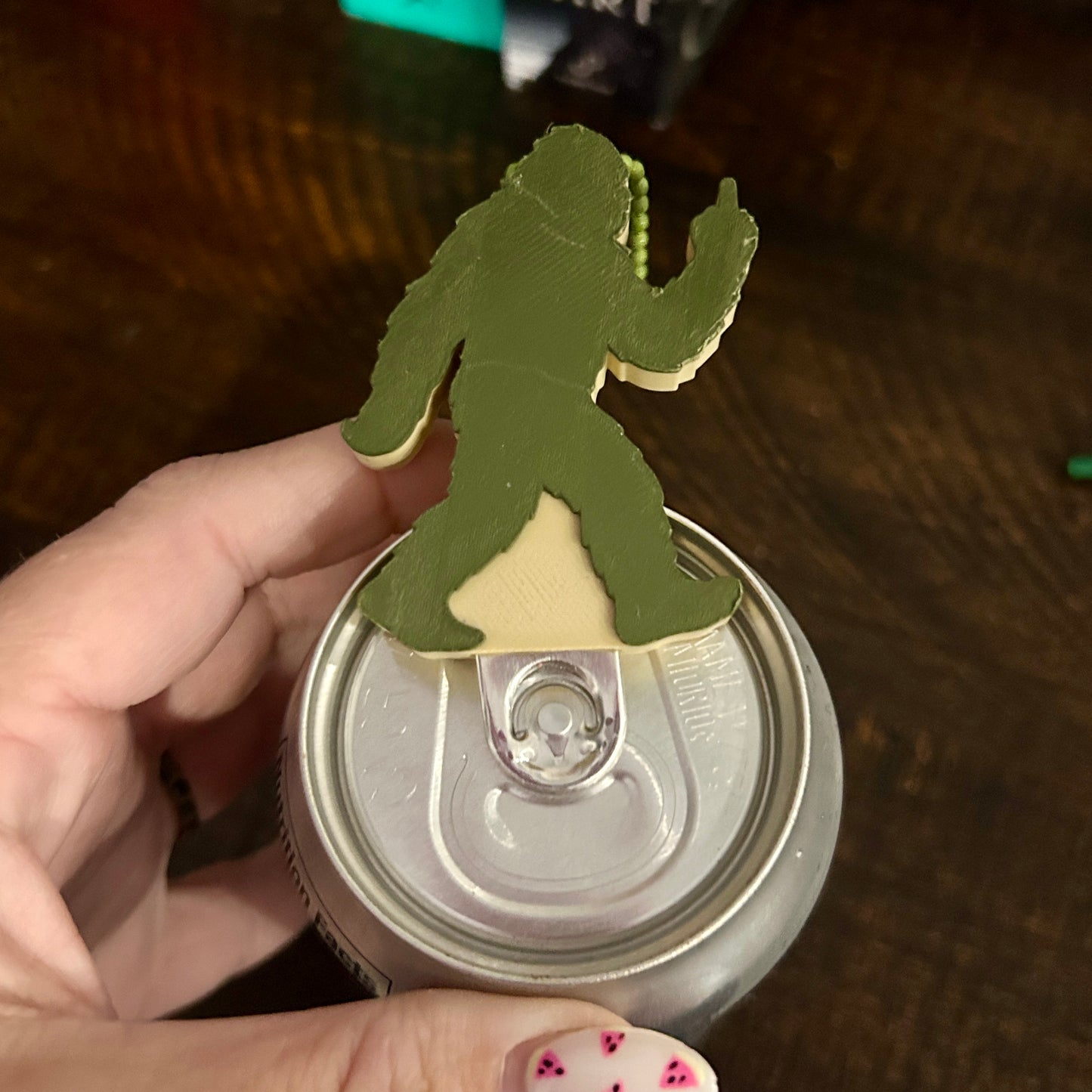 Nail Saver Pop Tab Keychain - Sasquatch