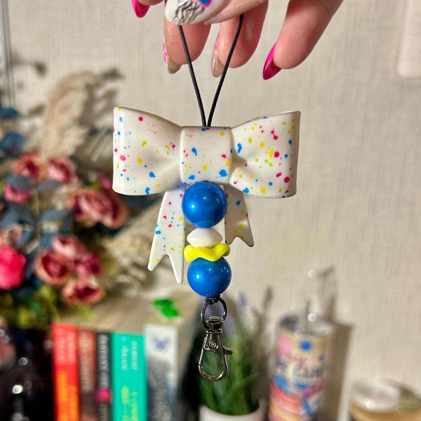 Speckle Bow Freshie Hanger