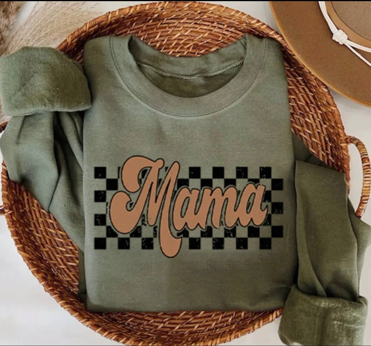 Mama Checkered / Sweatshirt Crewneck  - Pre-orders