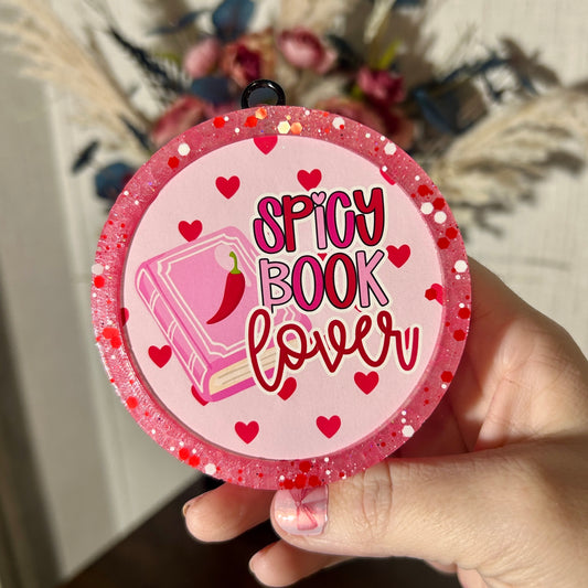 Spicy Book Lover Round Freshie - Fragrance: Fancy Don't Let Me Down