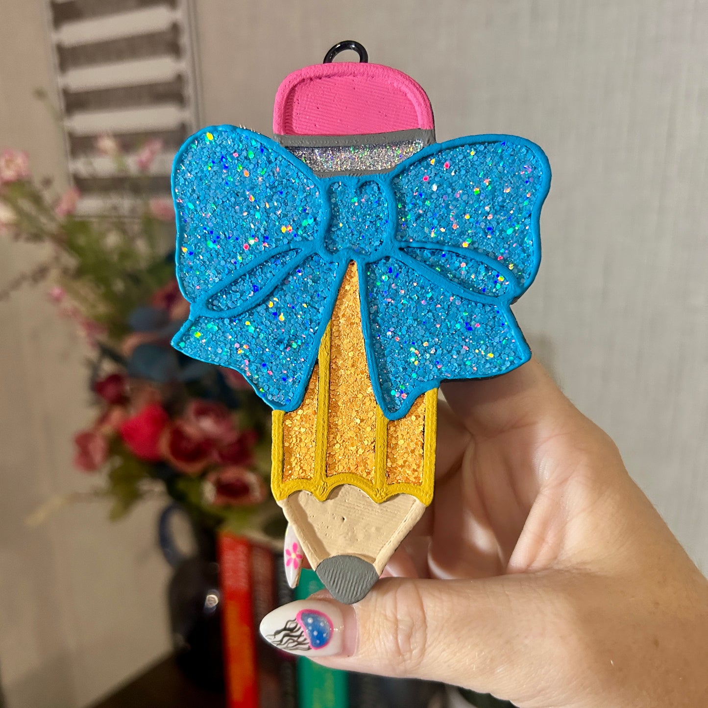 Pencil w/ Bow Freshie - Fragrance: Love Spell