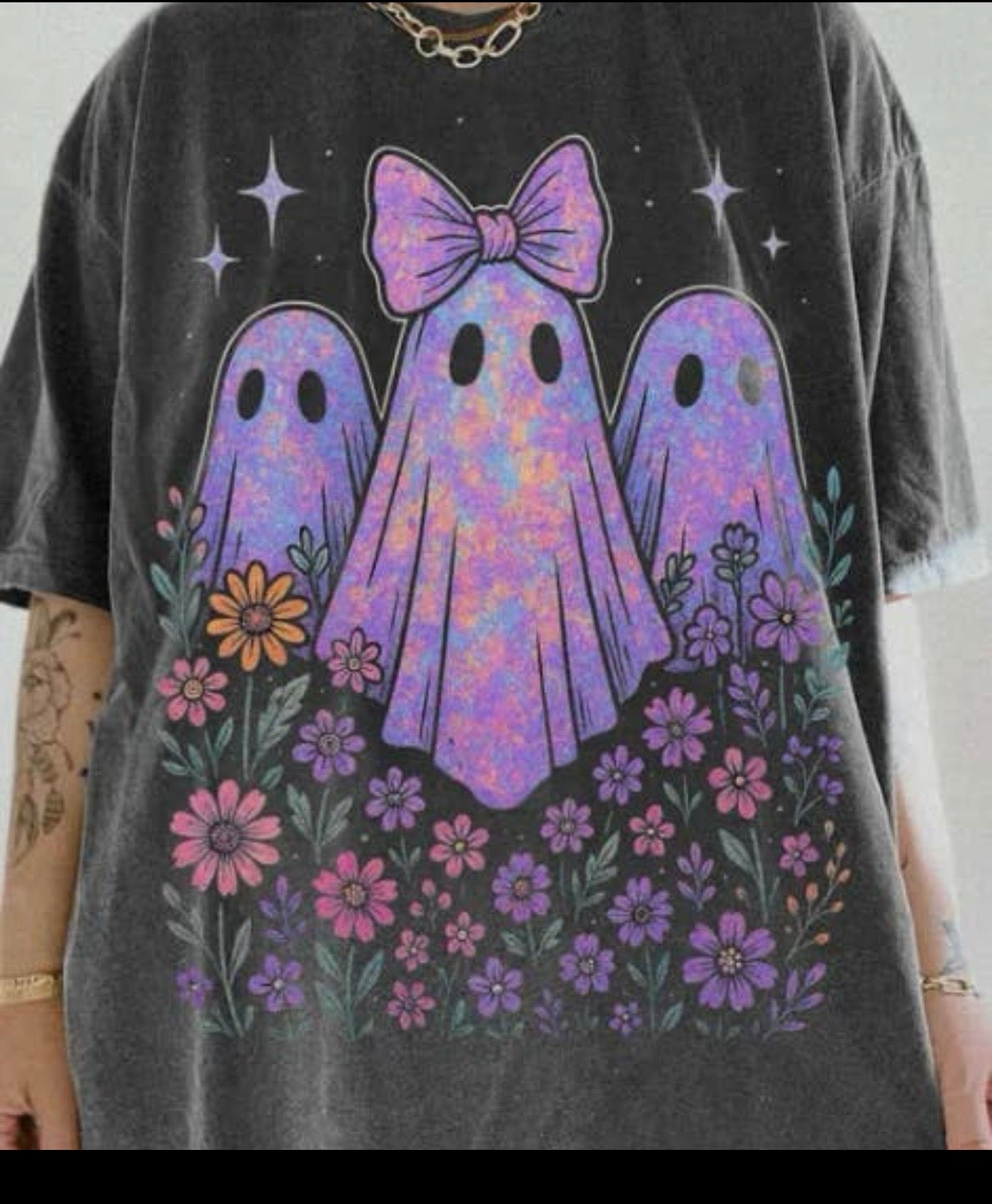 Iridescent Ghost Halloween Tee  - Pre-order