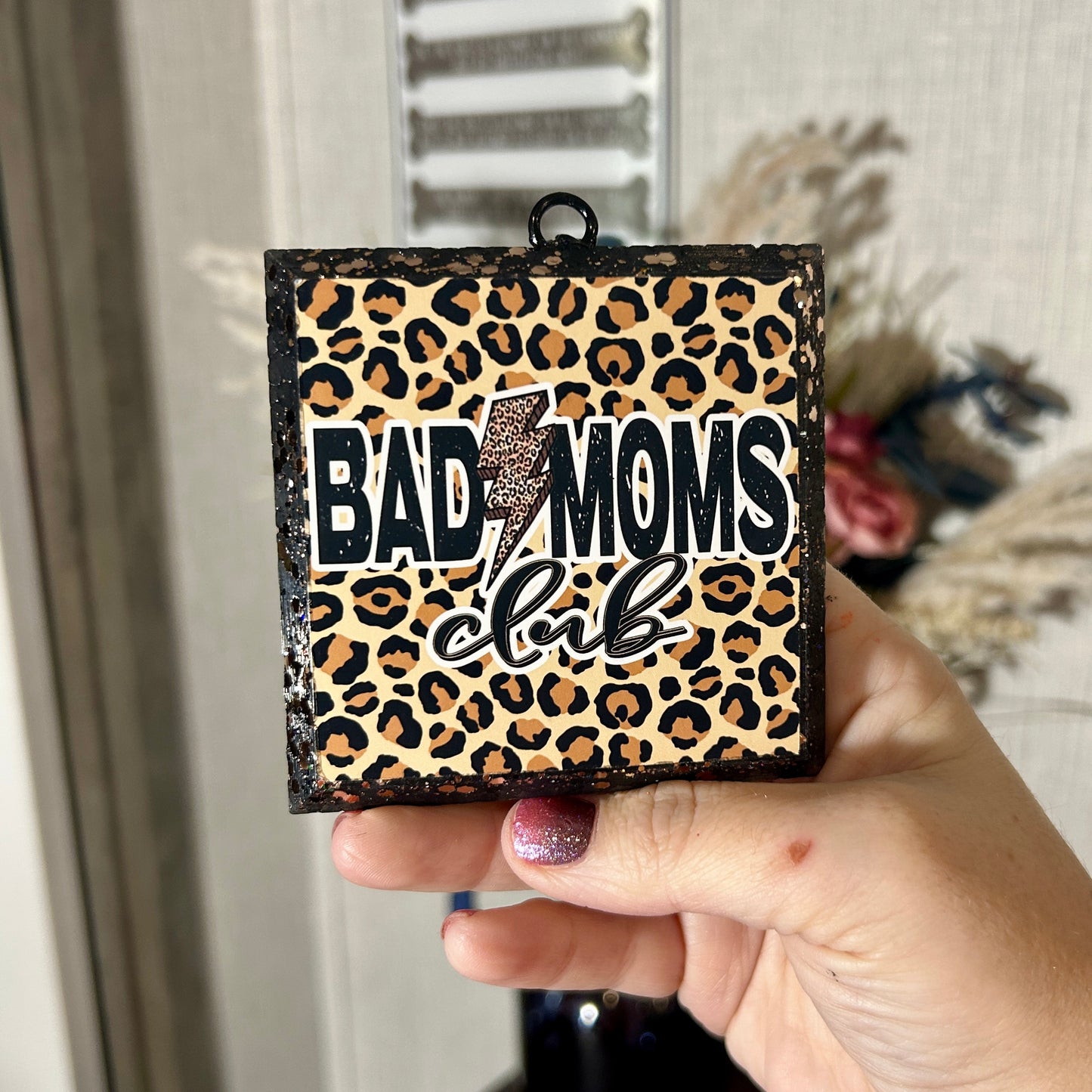 Bad Mom's Club Square Freshie - Fragrance: Strawberry Peach Champagne