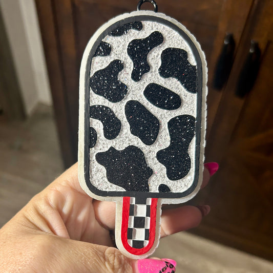 Cow Print Popsicle Design